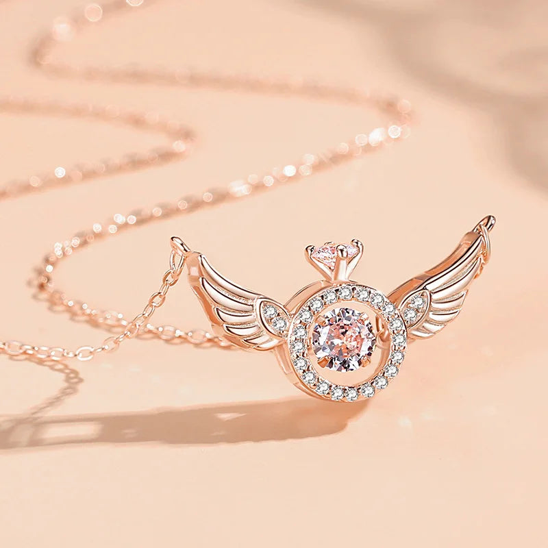 Heart-Beating Clavicle Chain with Smart Angel Wing