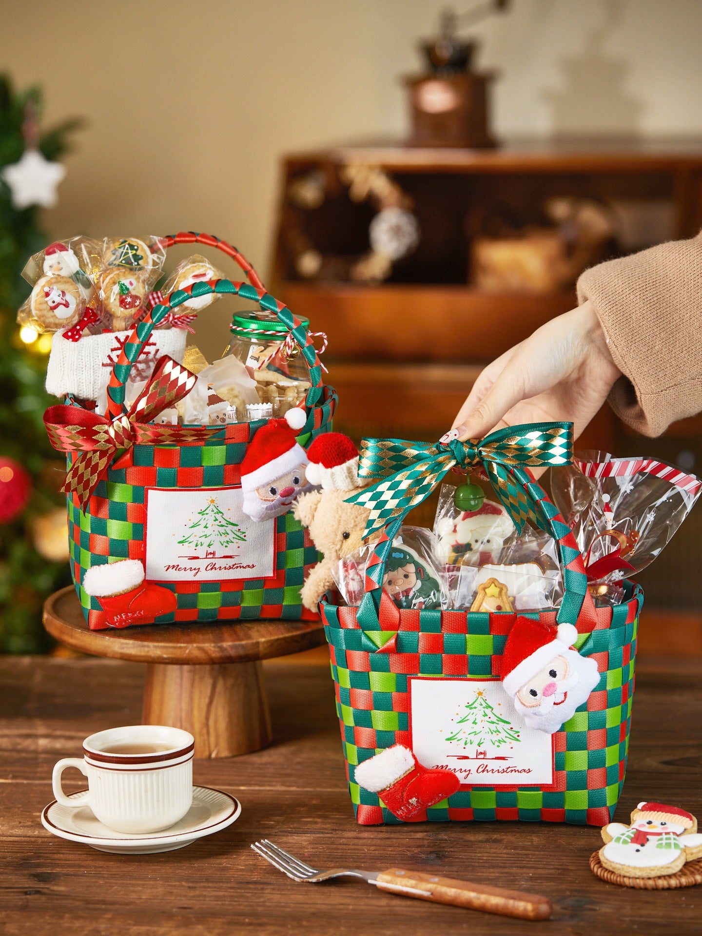 Christmas Basket Gift Box Baking Dessert Cookies