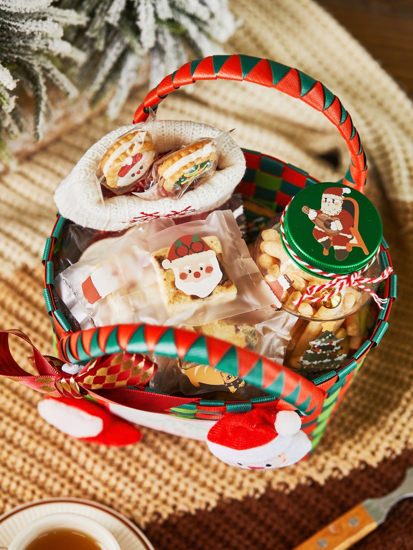 Christmas Basket Gift Box Baking Dessert Cookies