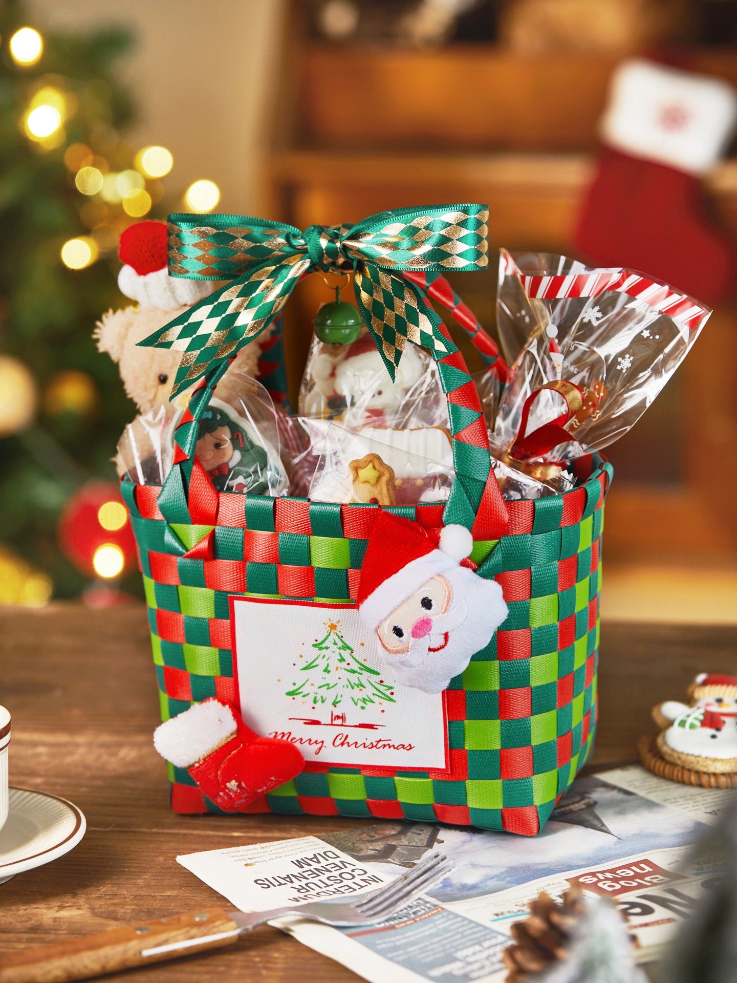 Christmas Basket Gift Box Baking Dessert Cookies